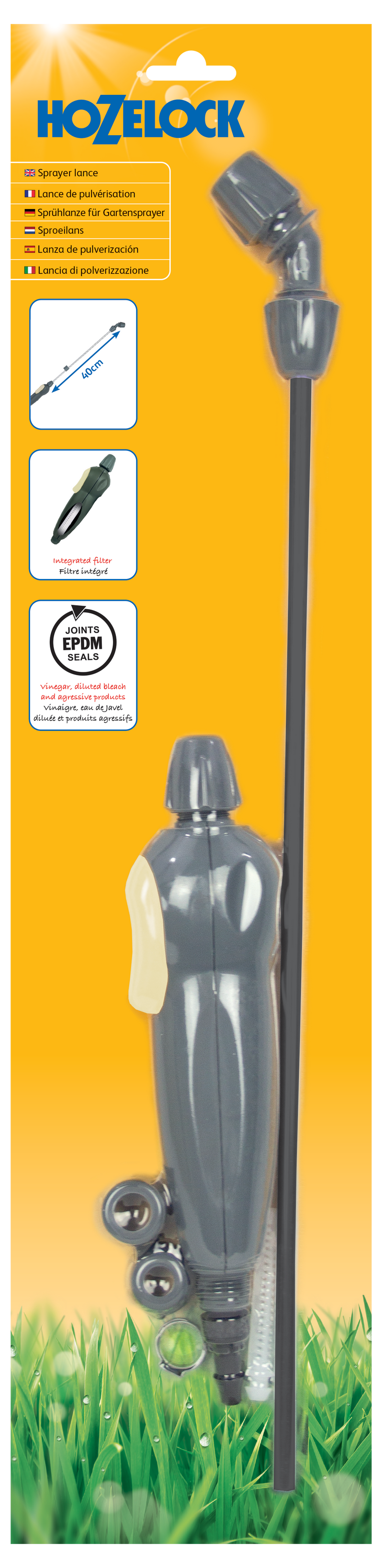 Lance complète pour pulvérisateurs compatibles vinaigre et eau de Javel (joints EPDM) - packaging