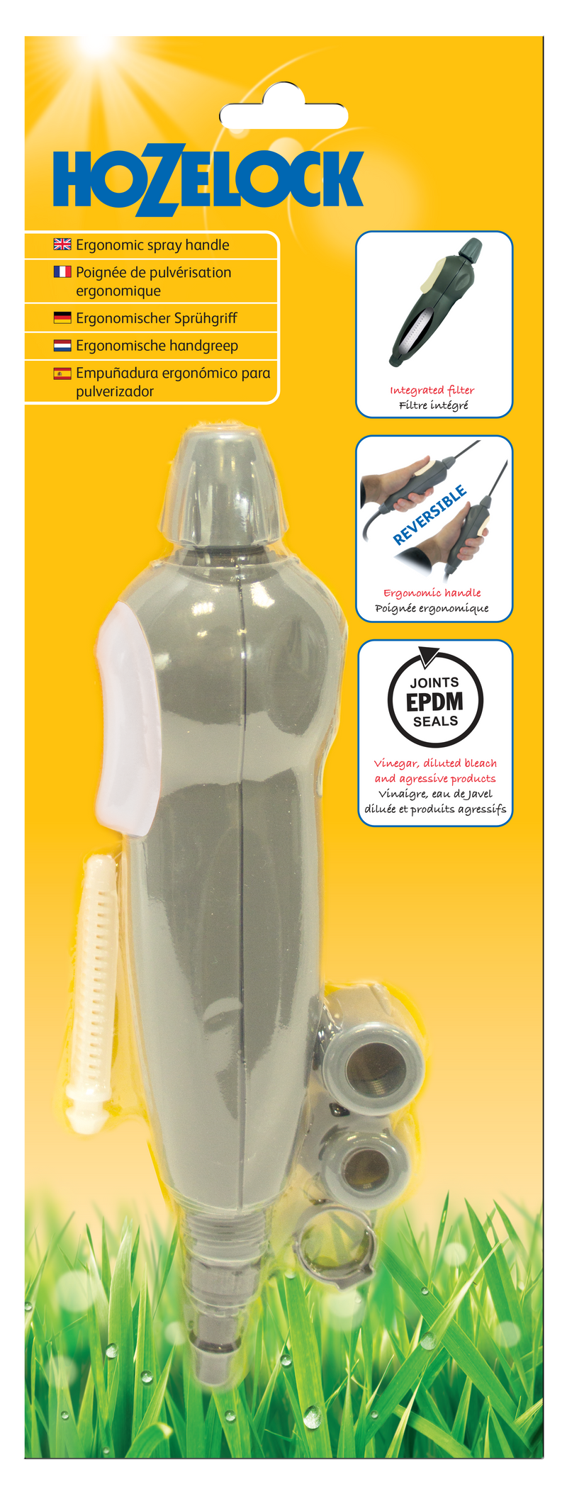 Poignée confort joints EPDM compatible vinaigre et eau de Javel - packaging