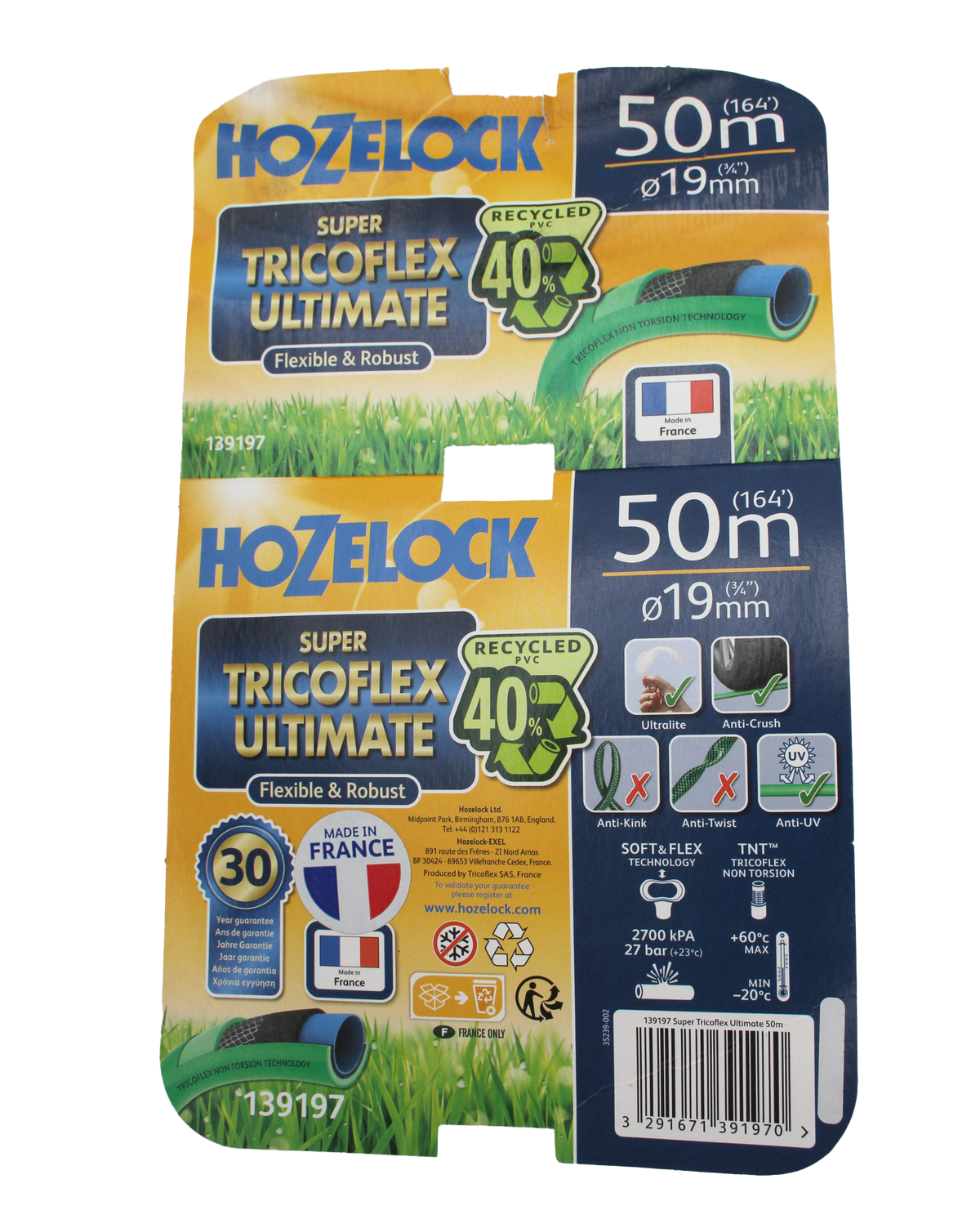 Tuyau Super Tricoflex Ultimate 19 mm, 50 m - packaging
