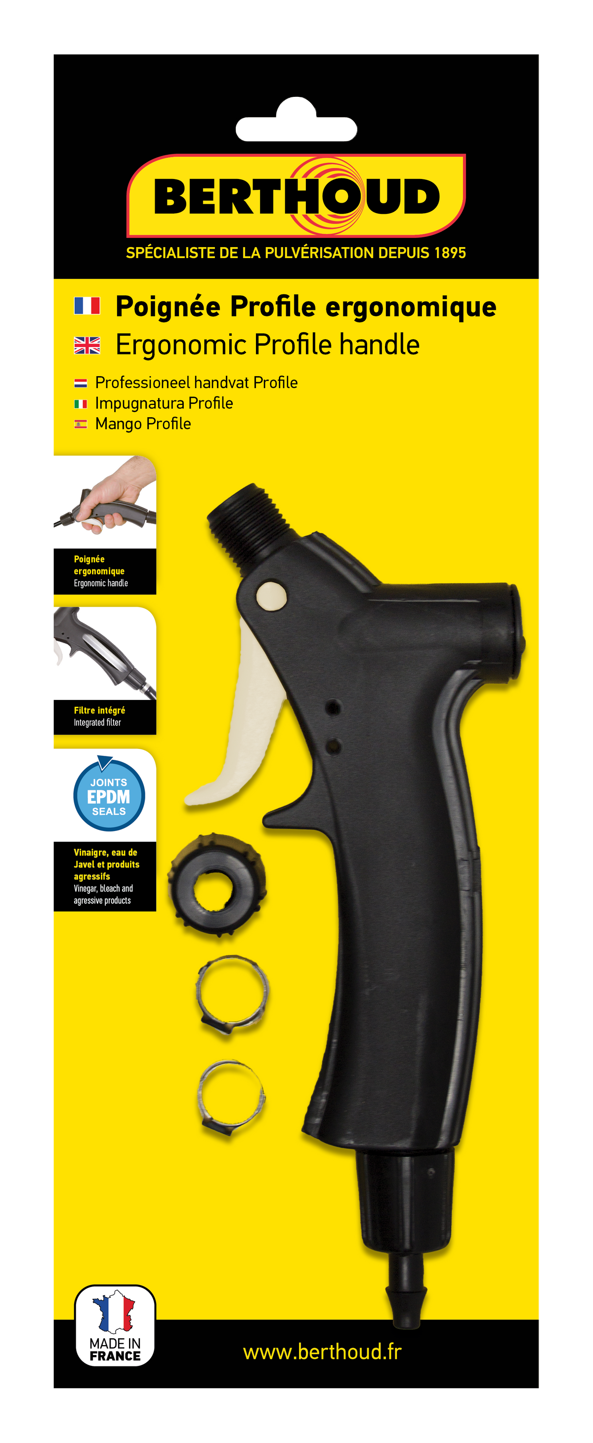 Poignée Profile complète (joints EPDM) - packaging