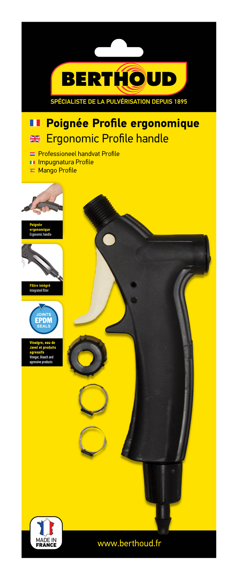 Poignée Profile complète (joints EPDM) - packaging